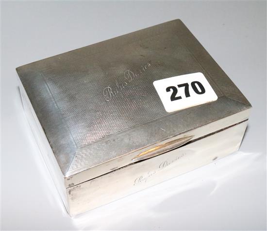 Small silver cigarette box